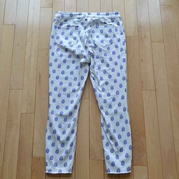 Vineyard Vines White Jeans Blue Fern Print Size 32 - Picture 4 of 4